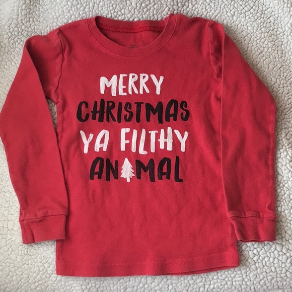 Other - 4/12$💚💙 Merry Christmas Ya Filthy Animals Shirt